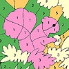 Раскраска: Белка (Squirrel among the flowers coloring)