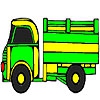 Раскраска: Грузовик (Big green lorry coloring)