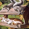 Пазл: Сонный котик (Sleepy cat and friends puzzle)