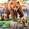 Пятнашки: Мама и детишки (Grizzly bear and cub bears slide puzzle)