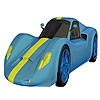 Раскраска: Спорткар 4 (Blue combination car coloring)