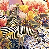Пазл: Зебры в саду (Zebras in the garden puzzle)