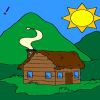 Раскраска: Маленький домик (Small cottage coloring)
