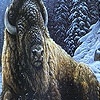 Пазл: Зима и большой буйвол (Winter and  big buffalo puzzle)