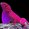 Пятнашки: Розовая ящерка (Pink hungry lizard slide puzzle)