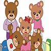 Раскраска: Медвежата (Bear Family Coloring)