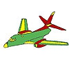 Раскраска: Самолет (Flying airplane coloring)