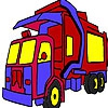 Раскраска: Грузовик (Garbage truck coloring)