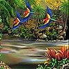 Пятнашки: Летящие попугаи (Flying parrots slide puzzle)