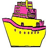 Раскраска: Корабль (Fast and big  ship coloring)