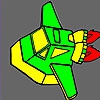 Раскраска: Челнок (Big colorful spaceship coloring)