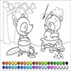 Раскраска: Мишка и лиса (Winnie the fox coloring)
