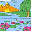 Раскраска: Лотос (Lotus garden coloring)