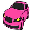 Раскраска: Авто (Pink classic car coloring)