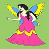 Раскраска: Маленькая фея (Little fantastic fairy coloring)
