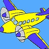 Раскраска: Самолет (High flying  plane coloring)