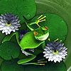 Пятнашки: Лягушка (Snoopy frog slide puzzle)