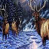 Поиск чисел: Олени на снегу (Snow and deers hidden numbers)