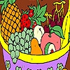 Раскраска: Фруктовая корзина (Fruits in a basket coloring)