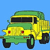 Раскраска: Зеленый грузовик (Military green trucks coloring)