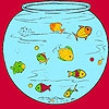 Раскраска: Маленькие рыбки в аквариуме (Little fishes in the aquarium coloring)