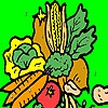 Раскраска: Овощи (Colorful garden vegetables coloring)