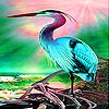 Пятнашки: Цапля (Colorful heron slide puzzle)