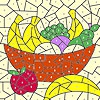 Раскраска: Корзина фруктов (Classic fruit basket coloring)