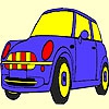 Раскраска: Автомобиль (Blue cute car coloring)