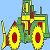 Раскраска: Трактор (Big village truck coloring)