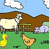Раскраска: Забавные животные (Funny farm animals coloring)