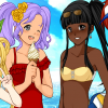 Одевалка: Подружки на пляже (Anime Summer girls dress up game)